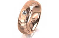 Ring 14 Karat Rotgold 6.0 mm diamantmatt 1 Brillant G vs...
