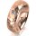 Ring 14 Karat Rotgold 6.0 mm diamantmatt 1 Brillant G vs 0,065ct