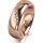 Ring 14 Karat Rotgold 6.0 mm poliert 5 Brillanten G vs Gesamt 0,065ct