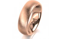 Ring 18 Karat Rotgold 6.0 mm sandmatt