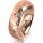 Ring 18 Karat Rotgold 6.0 mm diamantmatt 1 Brillant G vs 0,025ct