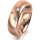 Ring 18 Karat Rotgold 6.0 mm l&auml;ngsmatt 3 Brillanten G vs Gesamt 0,060ct