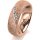 Ring 18 Karat Rotgold 6.0 mm kristallmatt 5 Brillanten G vs Gesamt 0,065ct