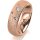 Ring 18 Karat Rotgold 6.0 mm kreismatt 5 Brillanten G vs Gesamt 0,080ct