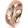 Ring 18 Karat Rotgold 6.0 mm diamantmatt 1 Brillant G vs 0,110ct