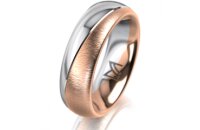 Ring 14 Karat Rot-/Weissgold 6.0 mm sandmatt