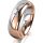 Ring 14 Karat Rot-/Weissgold 6.0 mm poliert 1 Brillant G vs 0,025ct