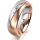 Ring 14 Karat Rot-/Weissgold 6.0 mm l&auml;ngsmatt 1 Brillant G vs 0,025ct
