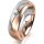 Ring 14 Karat Rot-/Weissgold 6.0 mm längsmatt 1 Brillant G vs 0,065ct