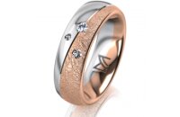 Ring 14 Karat Rot-/Weissgold 6.0 mm kreismatt 3...