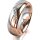 Ring 14 Karat Rot-/Weissgold 6.0 mm poliert 5 Brillanten G vs Gesamt 0,065ct