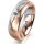 Ring 14 Karat Rot-/Weissgold 6.0 mm l&auml;ngsmatt 1 Brillant G vs 0,110ct