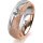 Ring 14 Karat Rot-/Weissgold 6.0 mm kreismatt 1 Brillant G vs 0,110ct