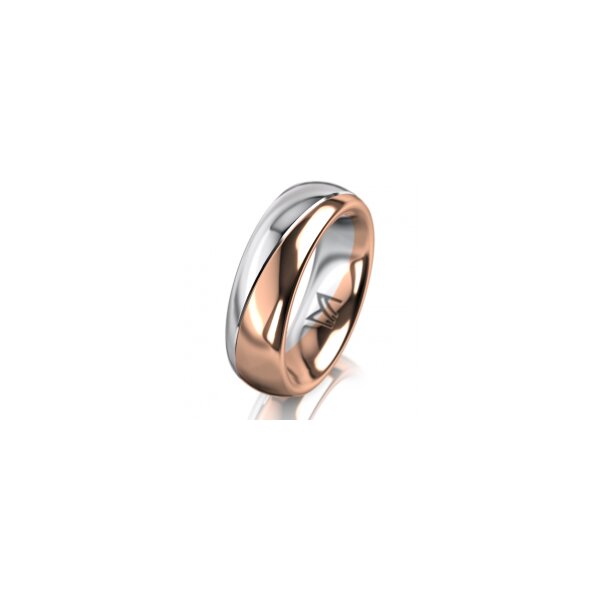 Ring 18 Karat Rot-/Weissgold 6.0 mm poliert