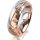 Ring 18 Karat Rot-/Weissgold 6.0 mm diamantmatt
