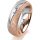 Ring 18 Karat Rot-/Weissgold 6.0 mm kreismatt 1 Brillant G vs 0,025ct