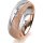 Ring 18 Karat Rot-/Weissgold 6.0 mm kristallmatt 1 Brillant G vs 0,025ct