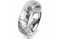 Ring 14 Karat Weissgold 6.0 mm diamantmatt