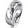 Ring 14 Karat Weissgold 6.0 mm poliert 3 Brillanten G vs Gesamt 0,060ct