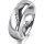 Ring 14 Karat Weissgold 6.0 mm poliert 5 Brillanten G vs Gesamt 0,065ct