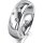Ring 14 Karat Weissgold 6.0 mm poliert 5 Brillanten G vs Gesamt 0,080ct