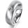 Ring 14 Karat Weissgold 6.0 mm sandmatt 1 Brillant G vs 0,110ct