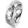 Ring 14 Karat Weissgold 6.0 mm diamantmatt 1 Brillant G vs 0,110ct