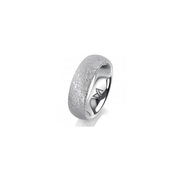 Ring 18 Karat Weissgold 6.0 mm kreismatt