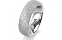 Ring 18 Karat Weissgold 6.0 mm kreismatt
