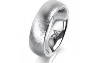 Ring 18 Karat Weissgold 6.0 mm sandmatt