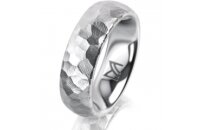 Ring 18 Karat Weissgold 6.0 mm diamantmatt