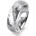 Ring 18 Karat Weissgold 6.0 mm diamantmatt 5 Brillanten G vs Gesamt 0,065ct