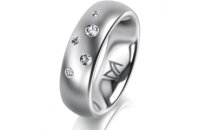 Ring 18 Karat Weissgold 6.0 mm l&auml;ngsmatt 5...