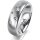 Ring 18 Karat Weissgold 6.0 mm l&auml;ngsmatt 5 Brillanten G vs Gesamt 0,080ct