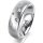 Ring 18 Karat Weissgold 6.0 mm sandmatt 5 Brillanten G vs Gesamt 0,080ct