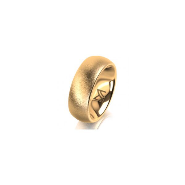 Ring 14 Karat Gelbgold 7.0 mm sandmatt