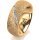 Ring 14 Karat Gelbgold 7.0 mm kristallmatt 6 Brillanten G vs Gesamt 0,080ct