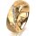 Ring 14 Karat Gelbgold 7.0 mm diamantmatt 6 Brillanten G vs Gesamt 0,080ct