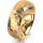 Ring 18 Karat Gelbgold 7.0 mm diamantmatt 1 Brillant G vs 0,025ct