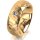 Ring 18 Karat Gelbgold 7.0 mm diamantmatt 1 Brillant G vs 0,065ct