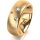 Ring 18 Karat Gelbgold 7.0 mm sandmatt 3 Brillanten G vs Gesamt 0,070ct