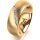 Ring 18 Karat Gelbgold 7.0 mm sandmatt 6 Brillanten G vs Gesamt 0,080ct