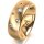 Ring 18 Karat Gelbgold 7.0 mm l&auml;ngsmatt 5 Brillanten G vs Gesamt 0,095ct