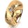Ring 18 Karat Gelbgold 7.0 mm diamantmatt 1 Brillant G vs 0,110ct