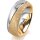 Ring 14 Karat Gelb-/Weissgold 7.0 mm kreismatt