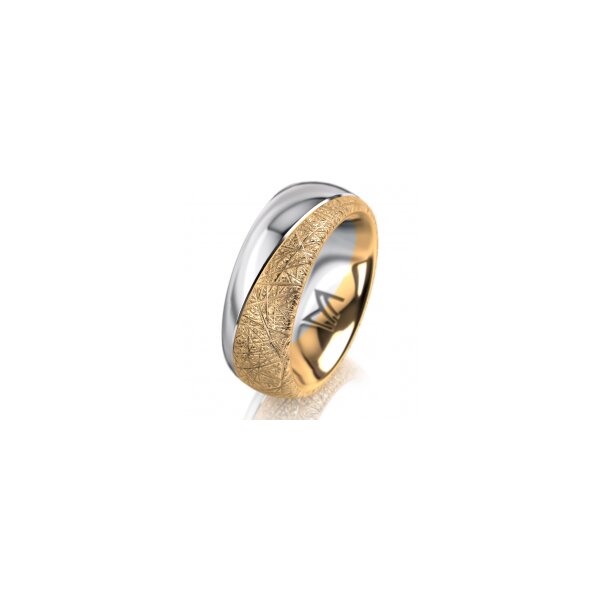 Ring 14 Karat Gelb-/Weissgold 7.0 mm kristallmatt