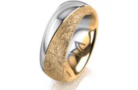 Ring 14 Karat Gelb-/Weissgold 7.0 mm kristallmatt