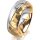 Ring 14 Karat Gelb-/Weissgold 7.0 mm diamantmatt