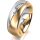 Ring 14 Karat Gelb-/Weissgold 7.0 mm l&auml;ngsmatt 1 Brillant G vs 0,025ct