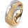 Ring 14 Karat Gelb-/Weissgold 7.0 mm kreismatt 1 Brillant G vs 0,025ct